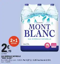 E.Leclerc Eau minérale naturelle mont blanc aanbieding