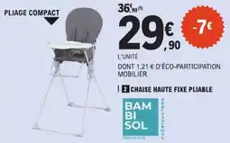 E.Leclerc Chaise haute fixe pliable aanbieding