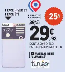 E.Leclerc 4 matelas bebe climatisé aanbieding