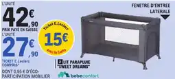 E.Leclerc lit parapluie sweet dreams aanbieding