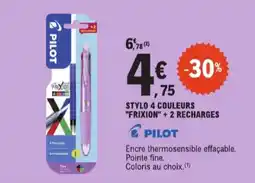 E.Leclerc stylo 4 couleurs frixion aanbieding
