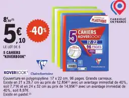 E.Leclerc 5 cahiers koverbook aanbieding
