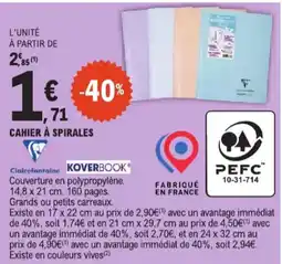E.Leclerc Cahier à spirales aanbieding