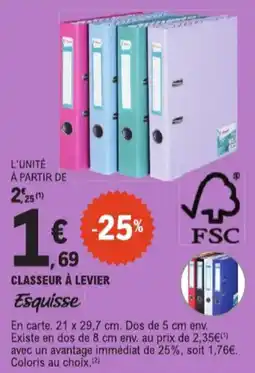 E.Leclerc Classeur à levier Esquisse aanbieding
