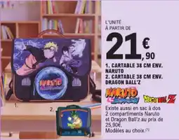 E.Leclerc Cartable Naruto aanbieding