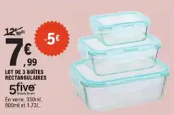 E.Leclerc Lot de 3 boîtes rectangulaires aanbieding