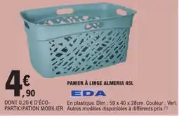 E.Leclerc Panier à linge almeria aanbieding