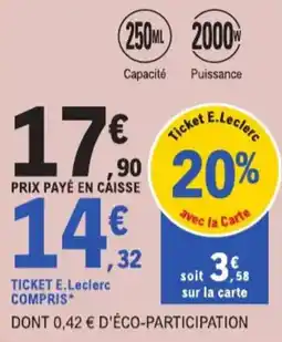 E.Leclerc 250ml 2000w aanbieding