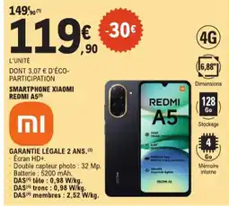 E.Leclerc Smartphone xiaomi redmi a5 aanbieding