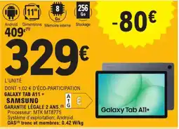 E.Leclerc galaxy tab a11+ aanbieding