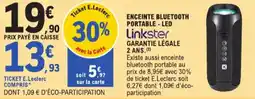 E.Leclerc Enceinte bluetooth portable - led linkster aanbieding
