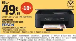 E.Leclerc imprimante multifonction xp-2200 epson aanbieding