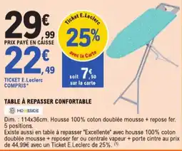 E.Leclerc Table à repasser confortable aanbieding