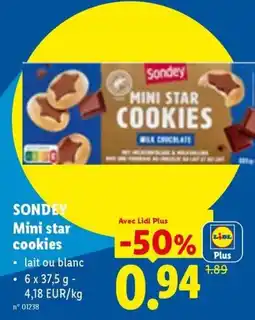Lidl Sondey mini star cookies aanbieding
