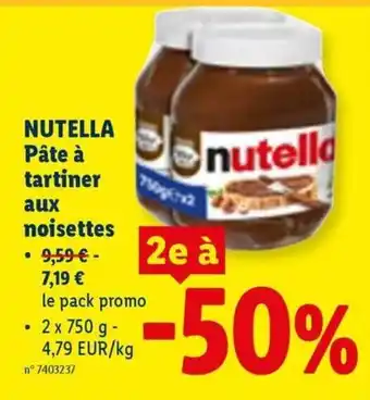 Nutella pâte à tartiner aux noisettes