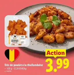 Lidl Dés de poulet à la thaïlandaise aanbieding