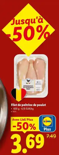 Lidl Filet de poitrine de poulet aanbieding