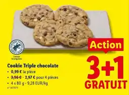Lidl Cookie triple chocolate aanbieding