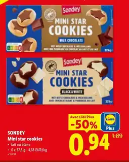Lidl Sondey mini star cookies aanbieding
