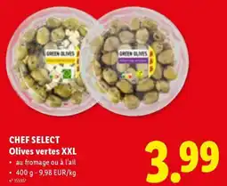 Lidl Chef select olives vertes xxl aanbieding