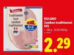 Lidl Dulano jambon traditionnel aanbieding