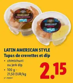 Lidl Latin american style tapas de crevettes et dip aanbieding