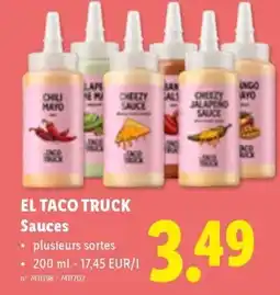 Lidl El taco truck sauces aanbieding