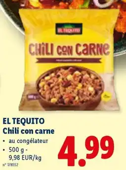 Lidl El tequito chili con carne aanbieding