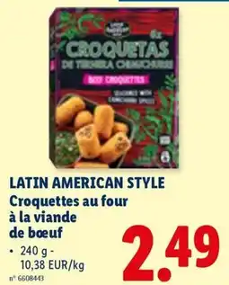 Lidl Latin american style croquettes au four à la viande de bœuf aanbieding