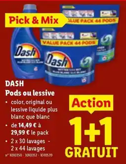 Lidl Dash Pods ou lessive aanbieding