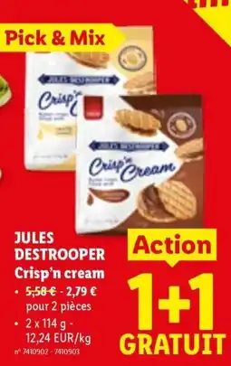 Lidl Jules destrooper crisp'n cream aanbieding