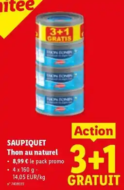 Lidl Saupiquet thon au naturel aanbieding