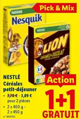 Lidl Nestlé Céréales petit-déjeuner aanbieding