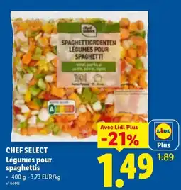 Lidl chef select légumes pour spaghetti aanbieding