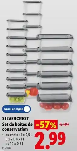 Lidl Silvercrest set de boîtes de conservation aanbieding