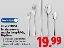 Lidl Silvercrest set de couverts aanbieding