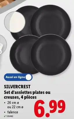 Lidl silvercrest set d'assiettes plates ou creuses aanbieding