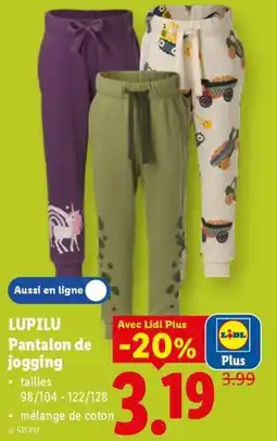 Lidl Lupilu pantalon de jogging aanbieding