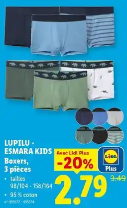 Lidl Lupilu - esmara kids boxers aanbieding