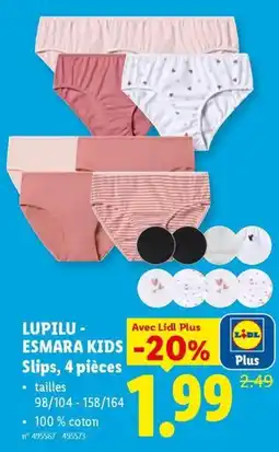 Lidl lupilu - esmara kids slips aanbieding