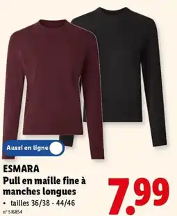 Lidl Pull en maille fine à manches longues aanbieding