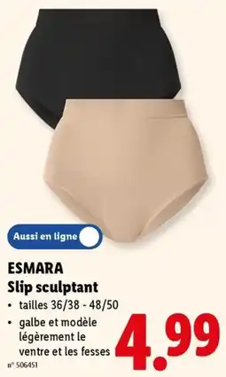 Lidl Esmara slip sculptant aanbieding