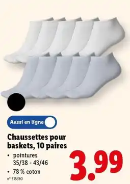 Lidl Chaussettes pour baskets aanbieding