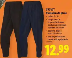 Lidl Pantalon de pluie aanbieding