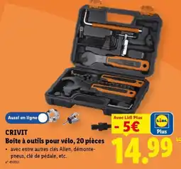 Lidl Crivit boîte à outils pour vélo aanbieding