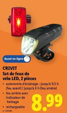 Lidl Set de feux de vélo LED aanbieding