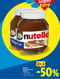 Lidl Nutella pâte à tartiner aux noisettes aanbieding
