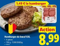 Lidl Hamburger de bœuf XXL aanbieding