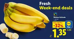 Lidl Bananes Fairtrade aanbieding