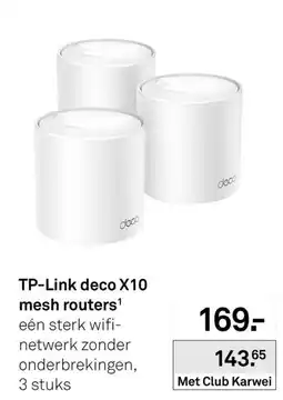 Karwei TP-Link deco X10 mesh routers aanbieding